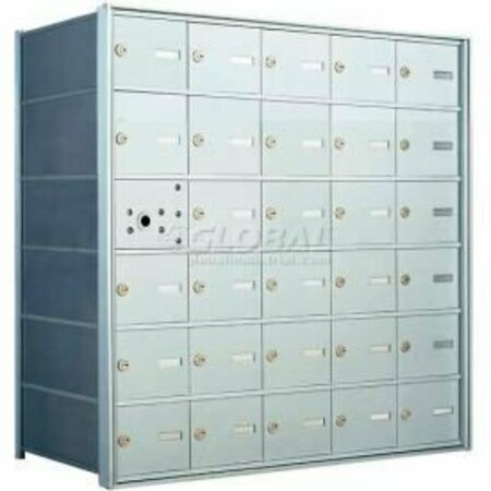 FLORENCE MFG CO 1400 Series Front Loading Horizontal Wall-Mounted Mailbox, 29 Compartments, Anodized Aluminum 140065A